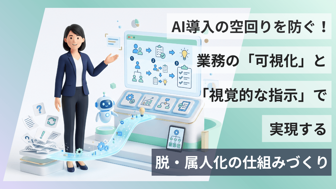 AI導入の空回りを防ぐ!業務の「可視化」と「視覚的な指示」で実現する脱・属人化の仕組みづくりの画像